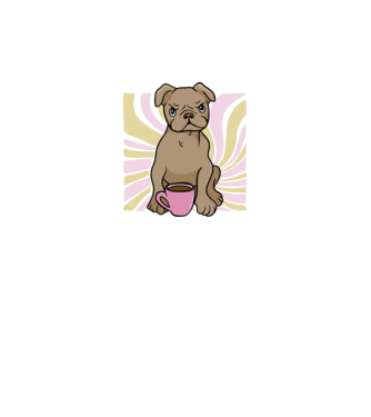 Grumpy Bulldog minta fekete/piros pólón