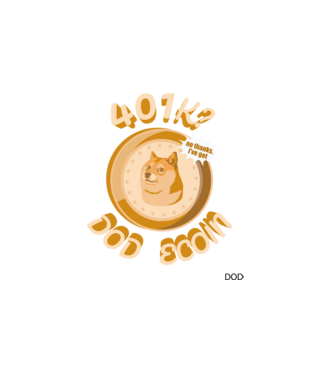 Doge Coin minta fehér pólón