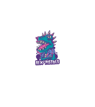 Rex Pistols minta fekete pólón