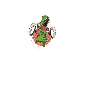 T-rex Dinoszaurusz minta fehér pólón