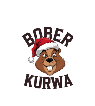 Bober Kurwa Fej Karácsony - Vicces meme póló minta fehér pólón
