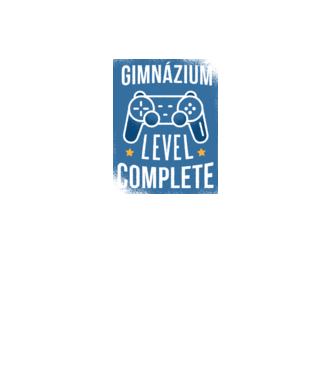 Gimnázium level completed minta fekete pólón