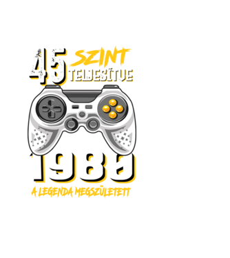 GAMER szint teljesítve 45. 1980 minta fekete pólón