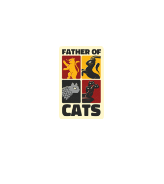Father of Cats Game of Thrones paródia minta piros pólón