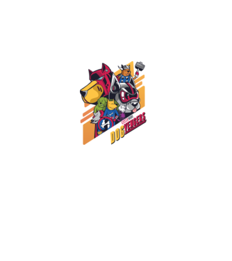 Dogvengers Kutyás hősök minta fehér pólón