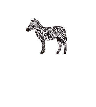Zebra minta szürke pólón