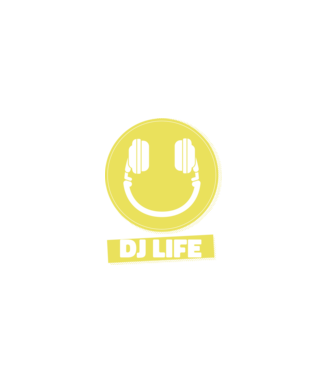 DJ Life minta fekete pólón