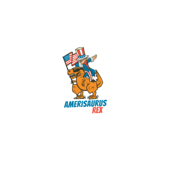 TRex Uncle Sam minta szürke pólón