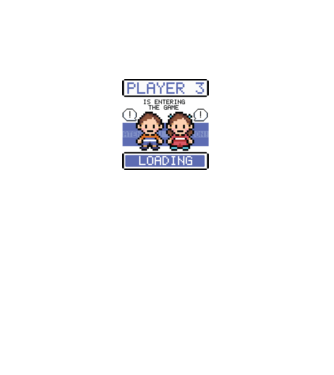 Harmadik testvér pixelart minta fehér pólón