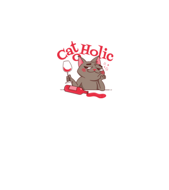 Catoholic - Cicamániás minta fehér pólón