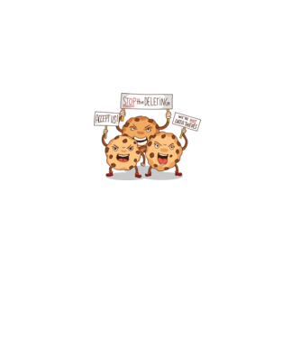 Cookie Tüntetés minta szürke pólón