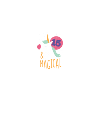 I'm 15 and Magical Unikornis minta fekete pólón