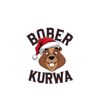 Bober Kurwa Fej Karácsony - Vicces meme póló minta fehér pólón