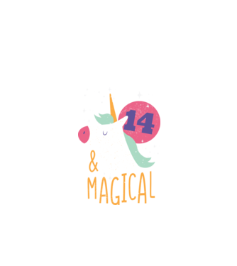 I'm 14 and Magical Unikornis minta fekete pólón