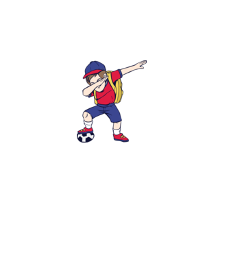 Iskolás Focista DAB minta szürke pólón