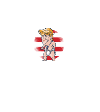 Trump Baby vicces póló minta királykék pólón