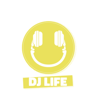 DJ Life minta fehér pólón
