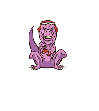Gamer trex minta fehér pólón