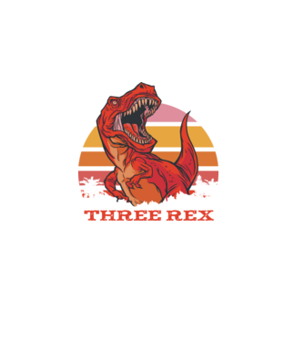 T Rex minta fekete pólón