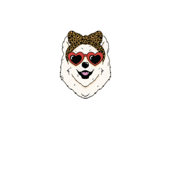 Samoyed minta fekete/piros pólón