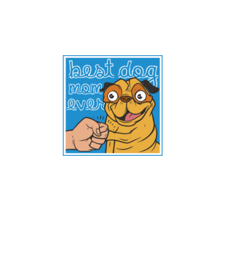Best dog mom ever minta fehér pólón