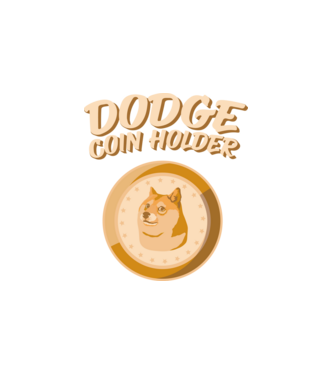 Doge Coin Holder minta fehér pólón