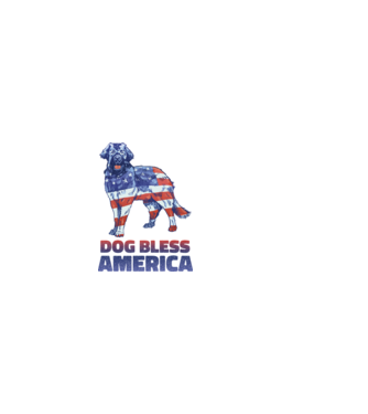 Dog Bless America minta világos rózsaszín pólón