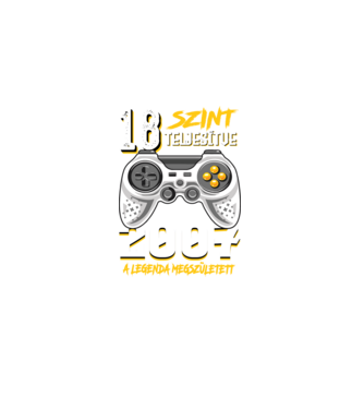 GAMER szint teljesítve 18. 2007 minta fekete pólón