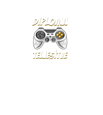 Diploma teljesítve gamer Ballagás minta fekete pólón