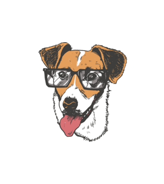 Jack Russell Terrier minta homokszín pólón
