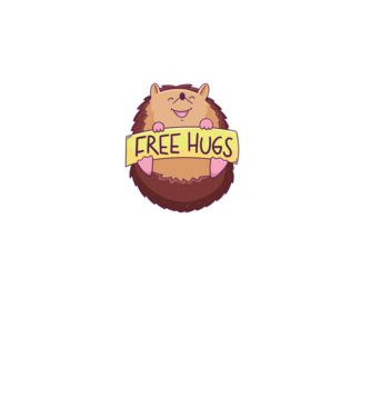 Free Hugs Süni minta fehér pólón