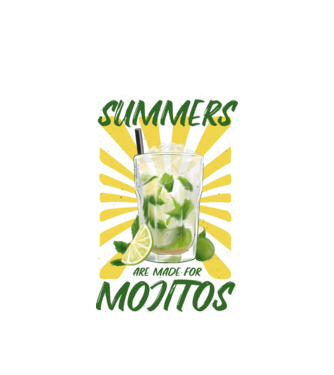 Mojito minta fehér pólón