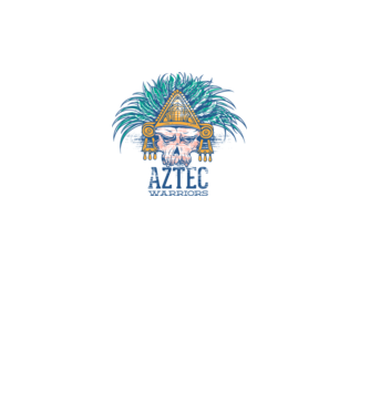 Aztec Warriors minta fehér pólón