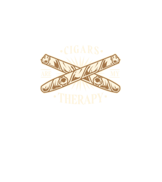 Cigars Are My Therapy minta fekete pólón