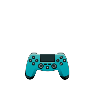 Joystick minta fehér pólón