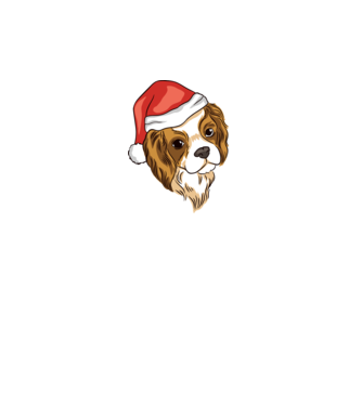 Santa Cocker Spániel minta fehér pólón
