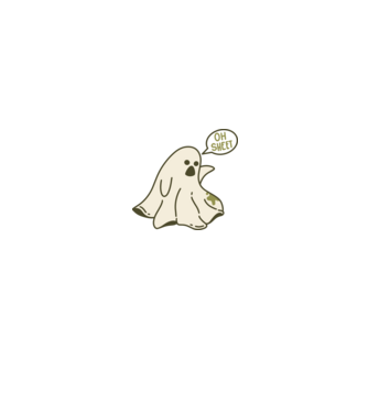 Sheet Ghost minta fekete pólón