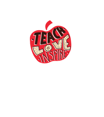 Teach Love Inspire Tanároknak minta fehér pólón