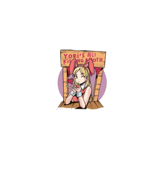 Szerelmes Anime minta fekete pólón