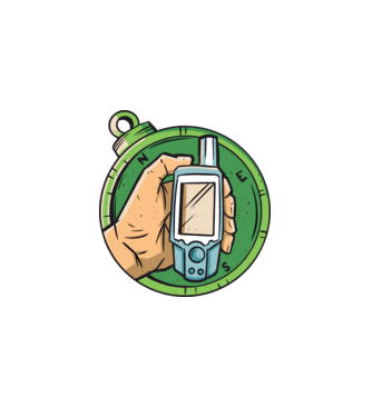 Geocaching minta fekete pólón