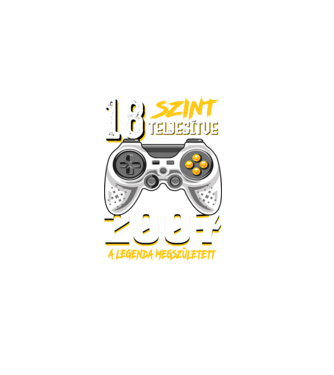 GAMER szint teljesítve 18. 2007 minta fekete pólón