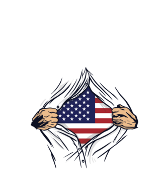 USA minta fehér pólón