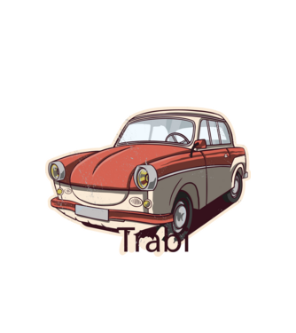 Trabant minta fehér pólón