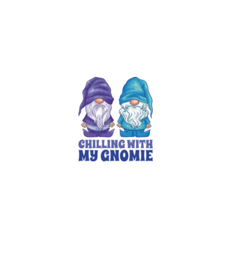 Chilling with my Gnomie minta fehér pólón