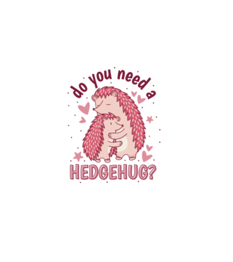 Hedgehug minta fehér pólón
