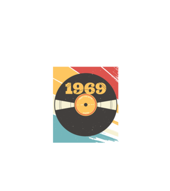 Born in 1969 Limited Edition Vynil Bakelit Retro minta fekete pólón