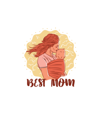 Best Mom minta fehér pólón