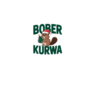 Bober Kurwa Karácsony - Vicces meme póló minta királykék pólón