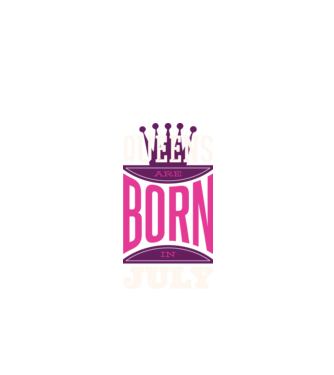 Queens are born in July minta fekete pólón