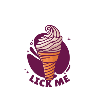 Lick Me minta fehér pólón